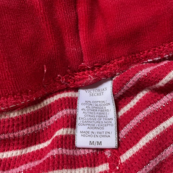 Victoria’s Secret | Red & Pink Striped Thermal Pajama Pants | M - Picture 9 of 12